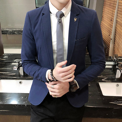 Stílusos férfi kabát zsebekkel és fém elemmel több színben