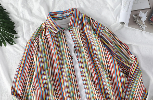 Цветна мъжка риза с дълъг ръкав