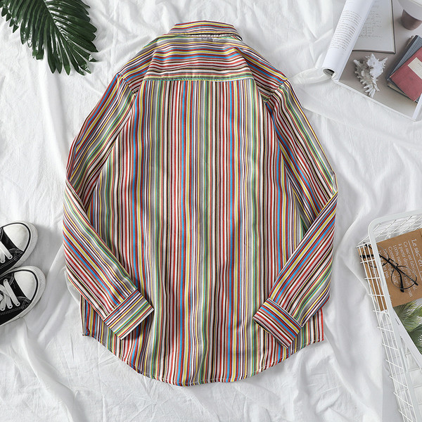 Цветна мъжка риза с дълъг ръкав