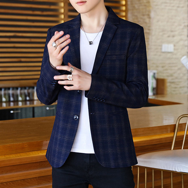 Elegáns férfi kockás kabát három színben