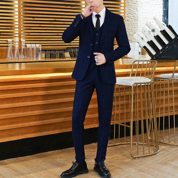 Elegáns férfi kockás kabát három színben