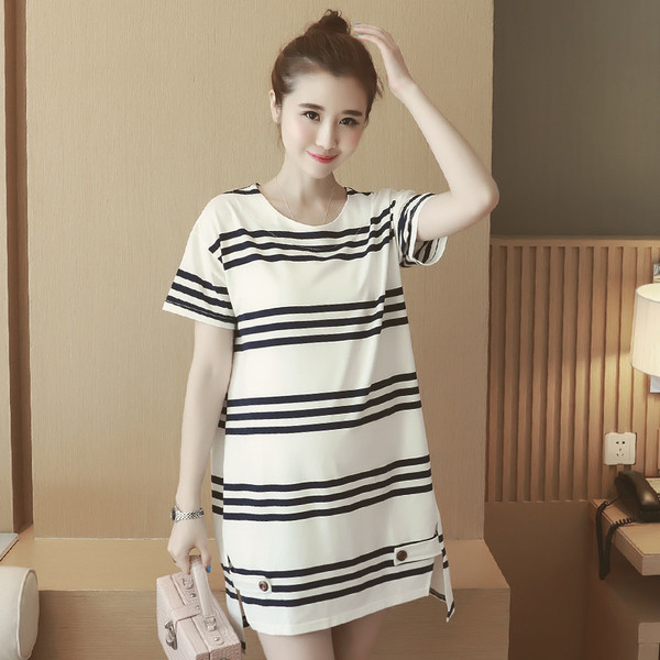 Ежедневна рокля за бременни жени в два цвята