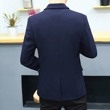 Стилно мъжко сако в два цвята с декоративен джоб