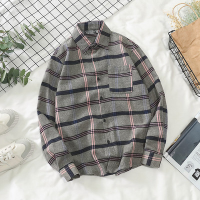 Памучна мъжка риза с дълъг ръкав в няколко цвята