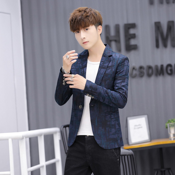 Стилно мъжко сако в четири цвята с джобове