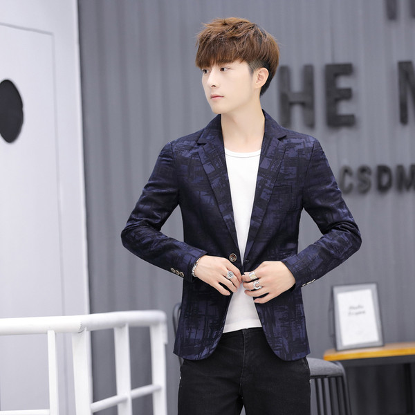 Стилно мъжко сако в четири цвята с джобове