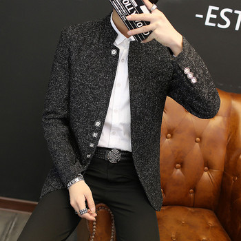 Модерно мъжко сако в четири цвята с копчета