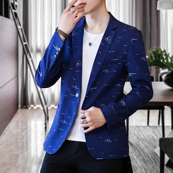 Стилно мъжко сако в три цвята с декоративни джобове