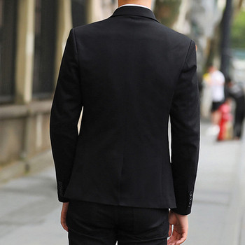 Елегантно мъжко сако в четири цвята с джобове