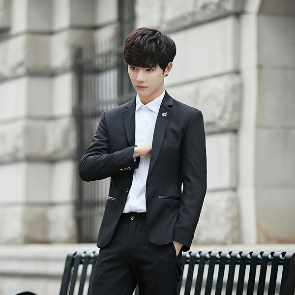 Официално мъжко сако в три цвята с метална декорация