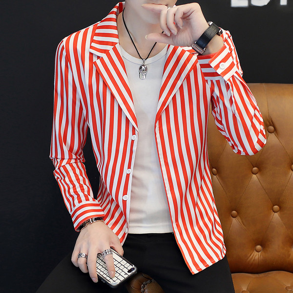 Ежедневно мъжко раирано сако в два цвята