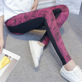 Modern leggings terhes nők számára rózsaszín és zöld színben