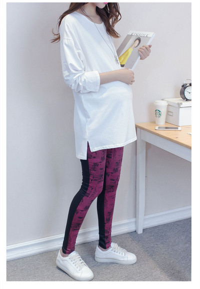 Modern leggings terhes nők számára rózsaszín és zöld színben