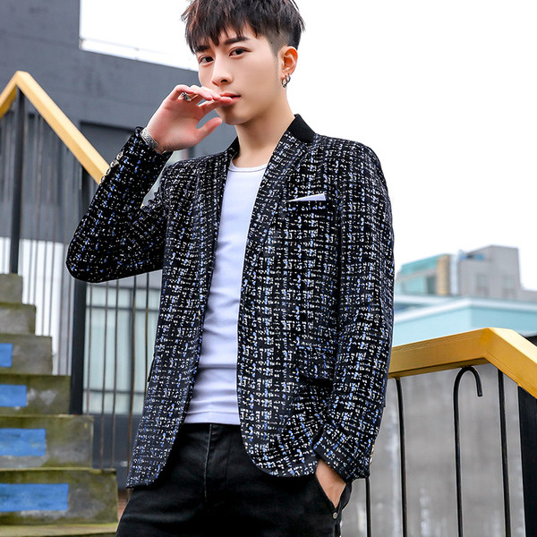 Moдерно мъжко сако в три цвята с джоб