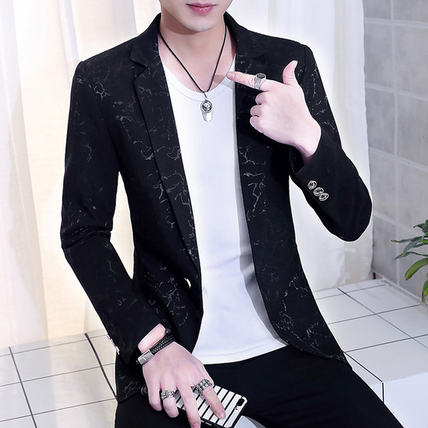 Мъжко стилно сако с цветни шарки в три цвята