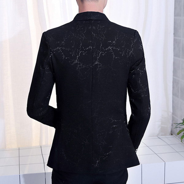 Мъжко стилно сако с цветни шарки в три цвята