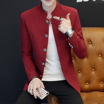 Елегантно мъжко сако в четири цвята с копчета