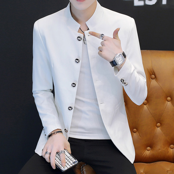 Елегантно мъжко сако в четири цвята с копчета