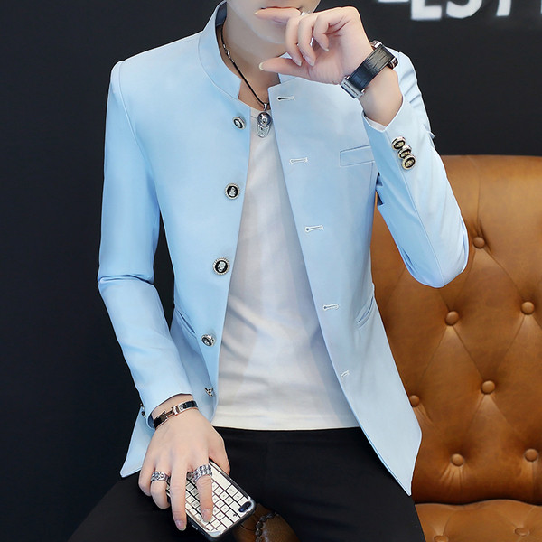 Елегантно мъжко сако в четири цвята с копчета