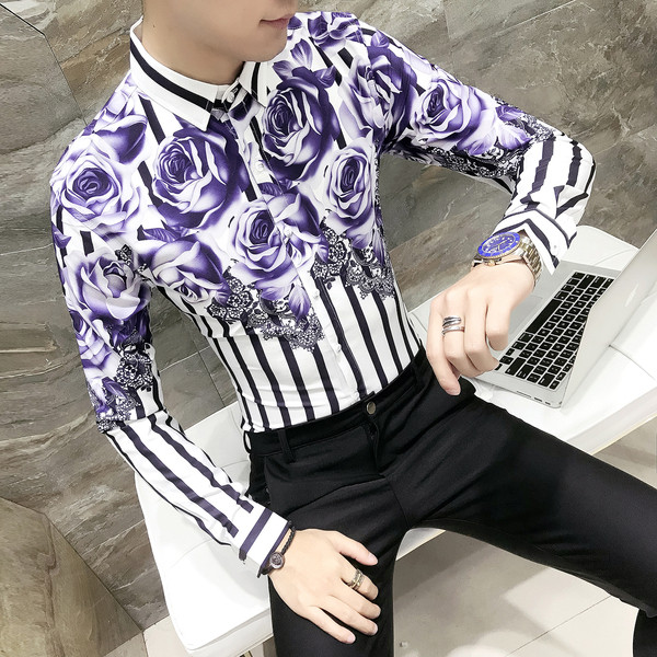 Модерна мъжка риза Slim модел в два цвята