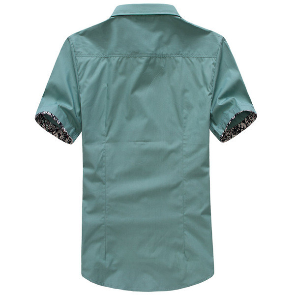 Пролетна мъжка риза с къс ръкав в различни цветове