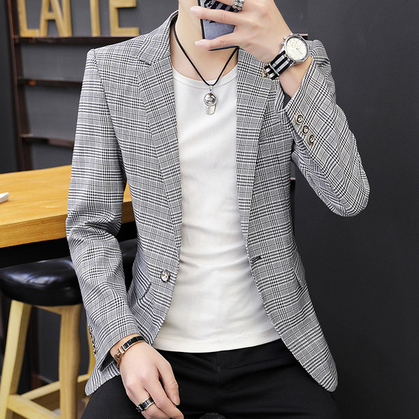 Модерно карирано сако за мъже в три цвята