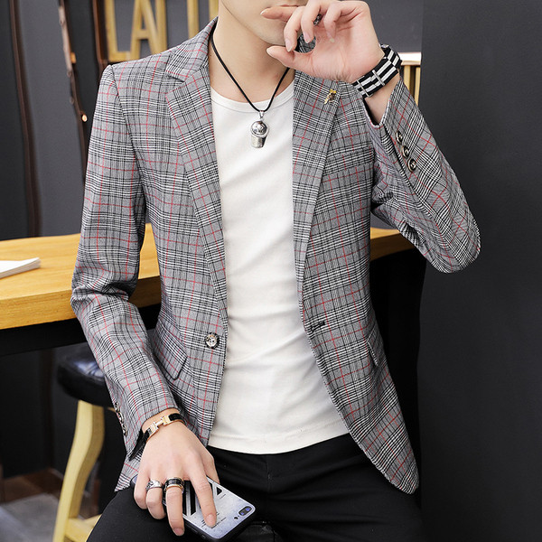 Модерно карирано сако за мъже в три цвята