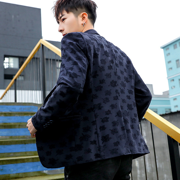 Стилно мъжко сако с бродерия в три цвята