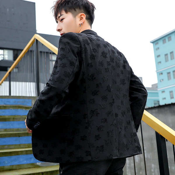 Стилно мъжко сако с бродерия в три цвята