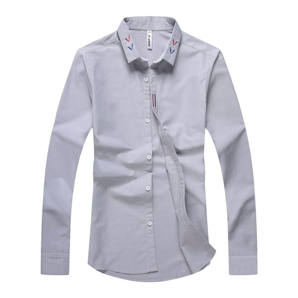 Стилна мъжка риза с дълъг ръкав в няколко цвята