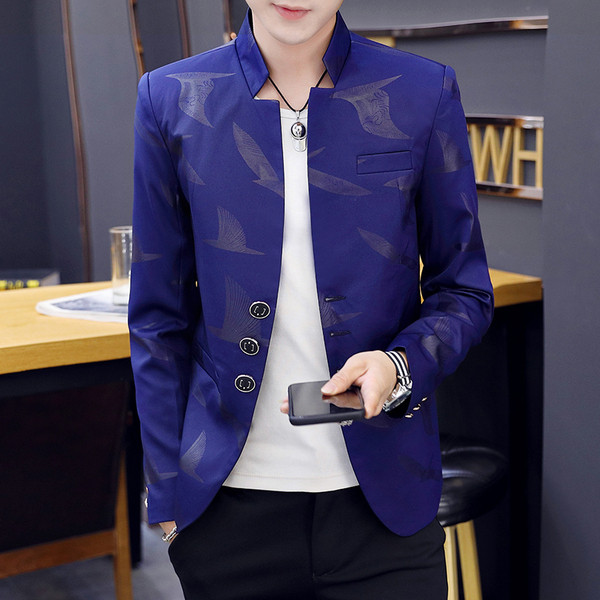 Актуално мъжко сако с бродерия в три цвята