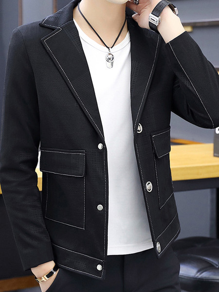 Небрежно мъжко сако с джобове в три цвята