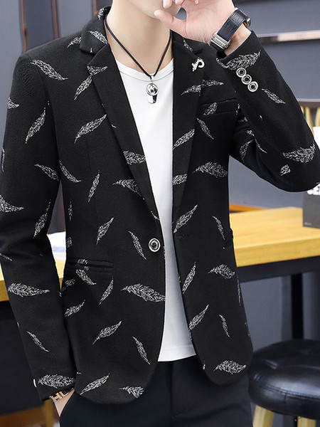 Мъжко стилно сако в три цвята с бродерия