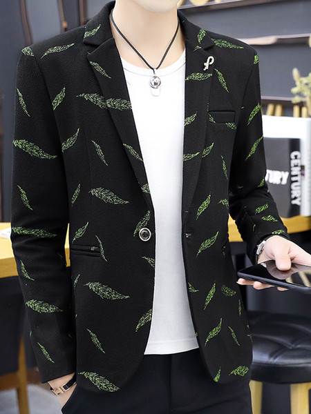 Мъжко стилно сако в три цвята с бродерия