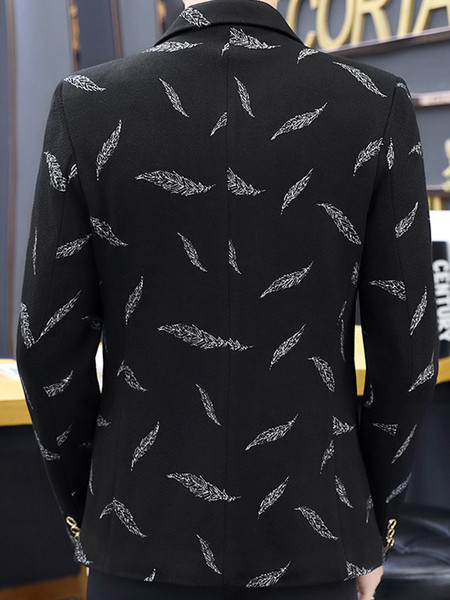 Мъжко стилно сако в три цвята с бродерия