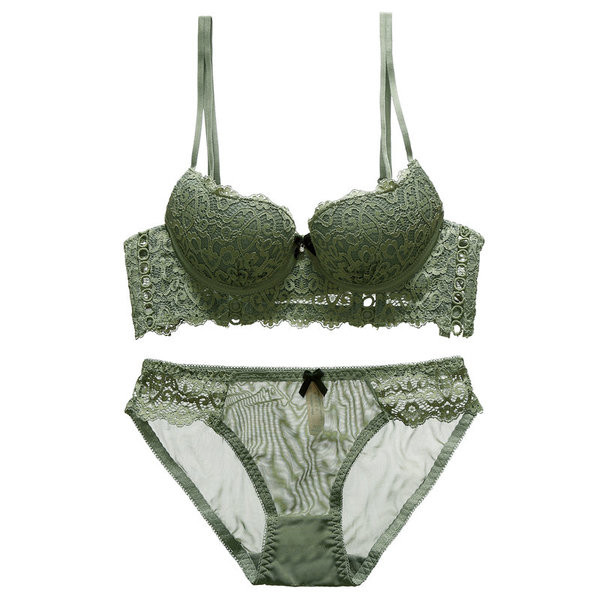 Стилен дамски комплект от две части с дантела в няколко цвята