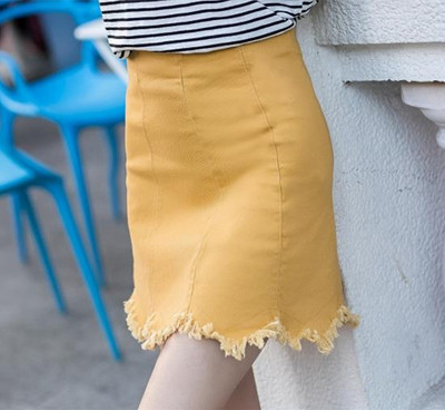 Fusta de dama scurta casual din denim in mai multe culori