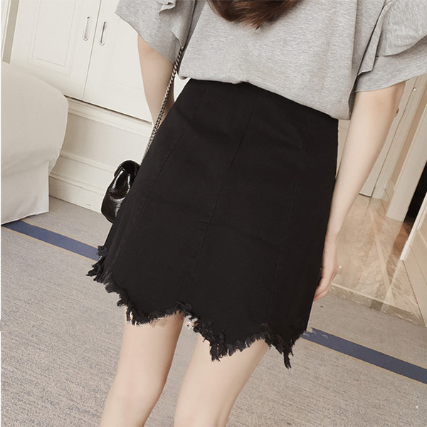 Дамска ежедневна къса дънкова пола в няколко цвята