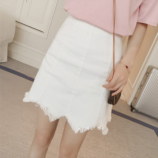 Дамска ежедневна къса дънкова пола в няколко цвята