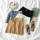 Fusta casual dama din denim in patru culori