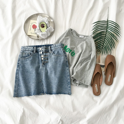 Fusta casual dama din denim in patru culori