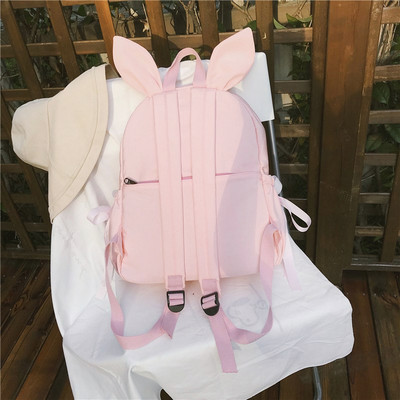 Rucsac de dama cu element 3D si accesoriu puf in mai multe culori