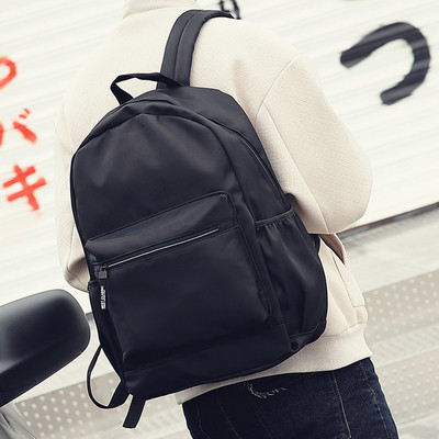 Rucsac casual pentru bărbați, negru, cu buzunar frontal