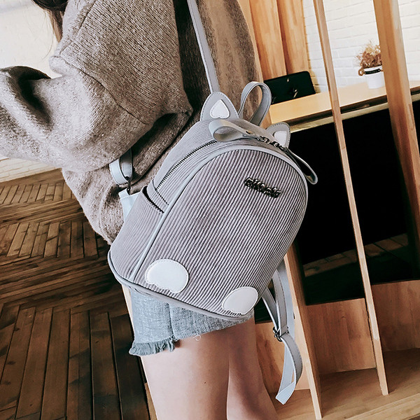 Модерна дамска раница с 3D елемент в четири цвята