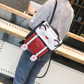 Rucsac elegant de dama din piele ecologica in albastru si negru
