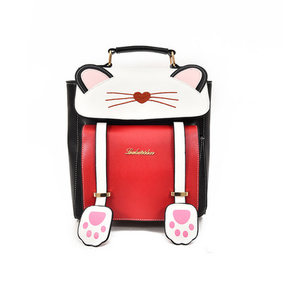 Rucsac elegant de dama din piele ecologica in albastru si negru