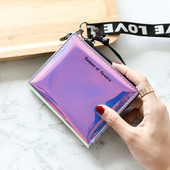 Portofel de dama modern cu accesoriu in doua culori