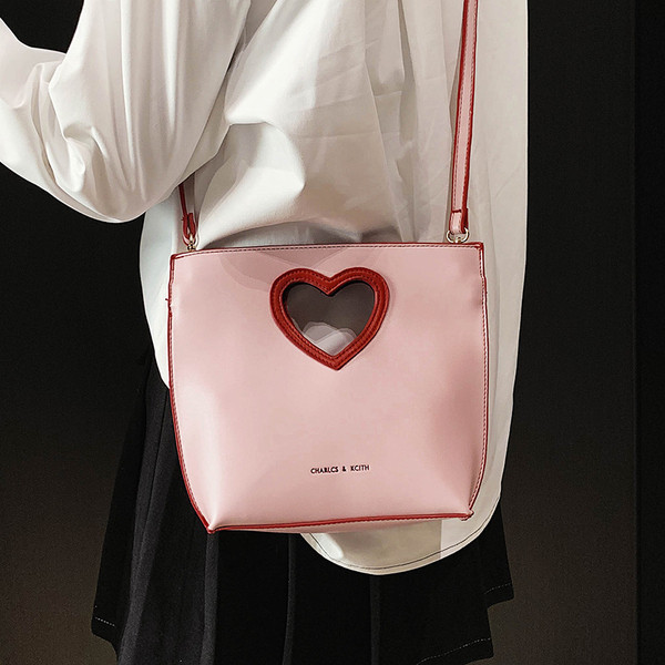 Модерна дамска чанта от еко кожа с дълга дръжка в два цвята 