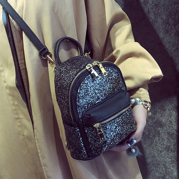 Дамска раница с пайети в няколко цвята