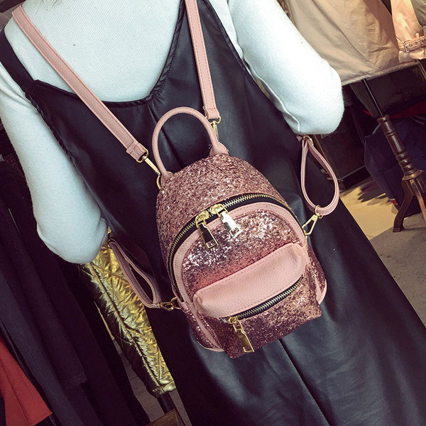 Дамска раница с пайети в няколко цвята